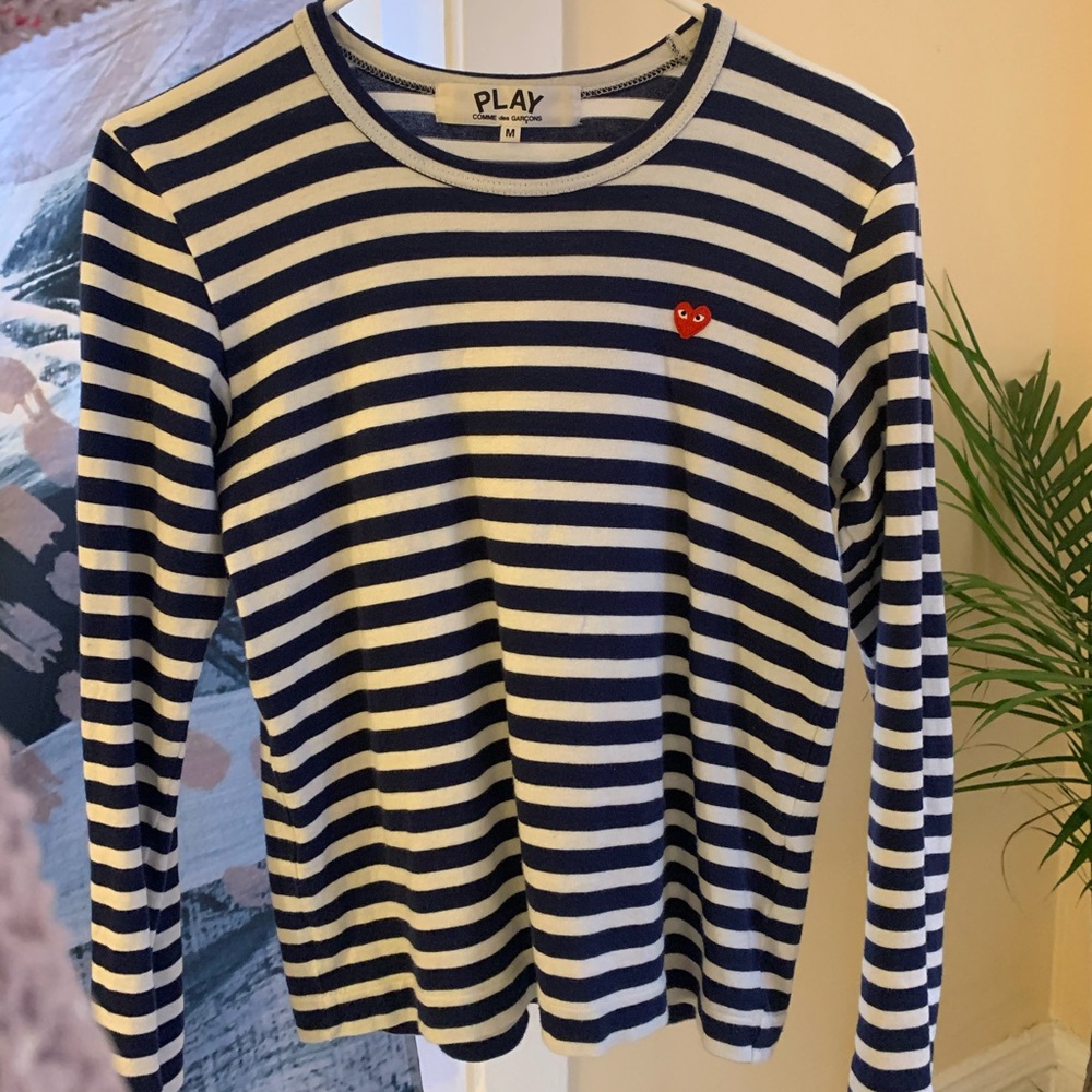 COMME DES GARÇONS PLAY striped longlseeved T-shirt